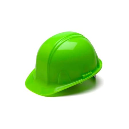 Pyramex High Density Polyethylene, 4-Point Point Snap Lock, High-Visibility Lime HP14031